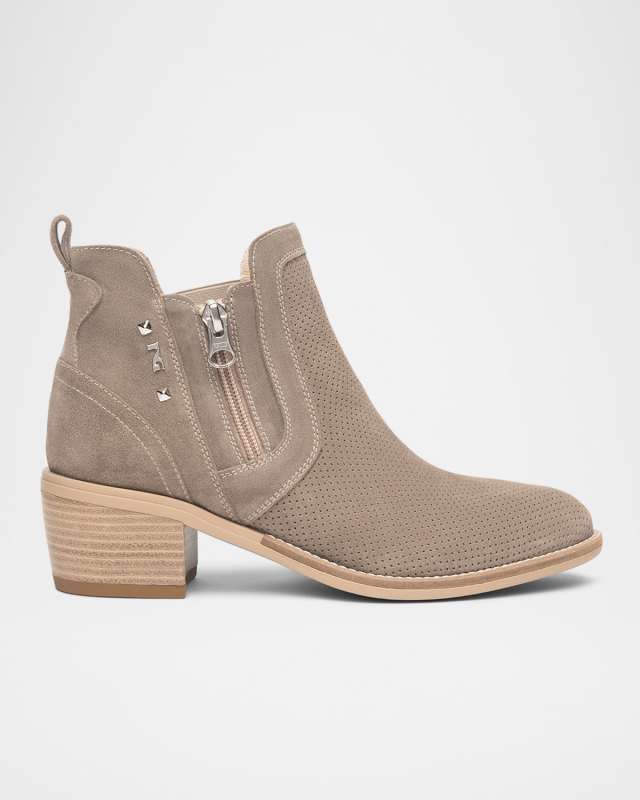 Suede Western Ankle Booties